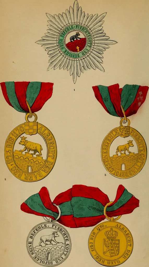 An illustration from The book of orders of knighthood and decorations of honour of all nations ..., 1858, leaf 15