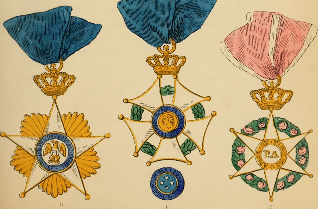 An illustration from The book of orders of knighthood and decorations of honour of all nations ..., 1858, leaf 152