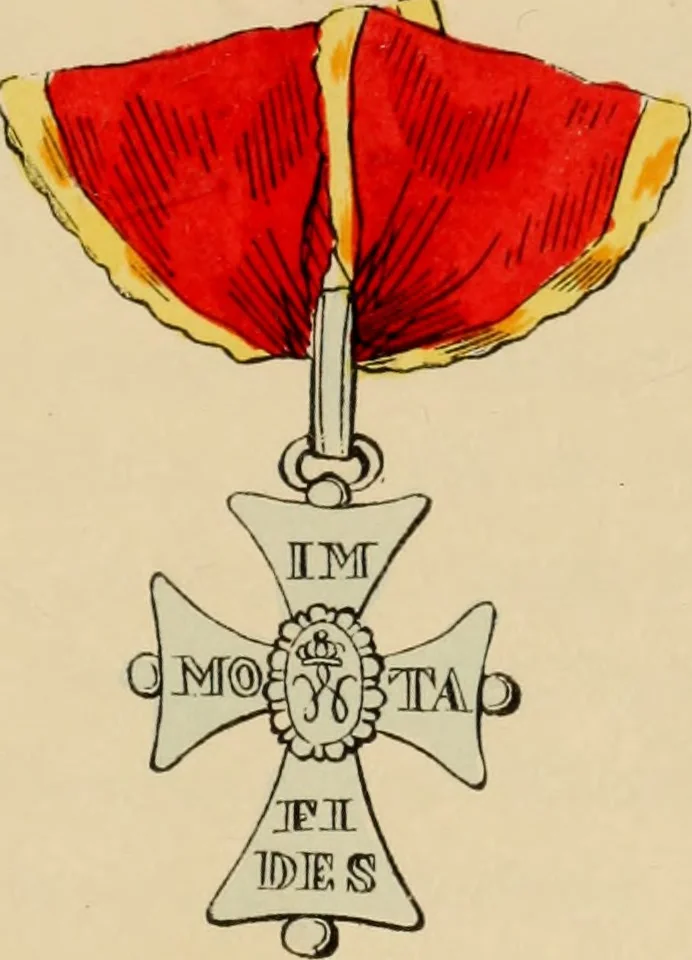 An illustration from The book of orders of knighthood and decorations of honour of all nations ..., 1858, leaf 166