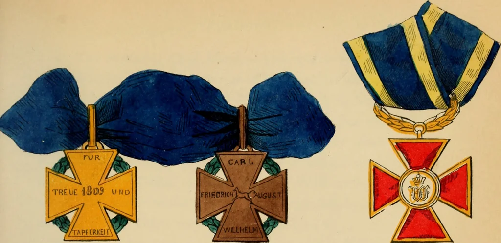 An illustration from The book of orders of knighthood and decorations of honour of all nations ..., 1858, leaf 172