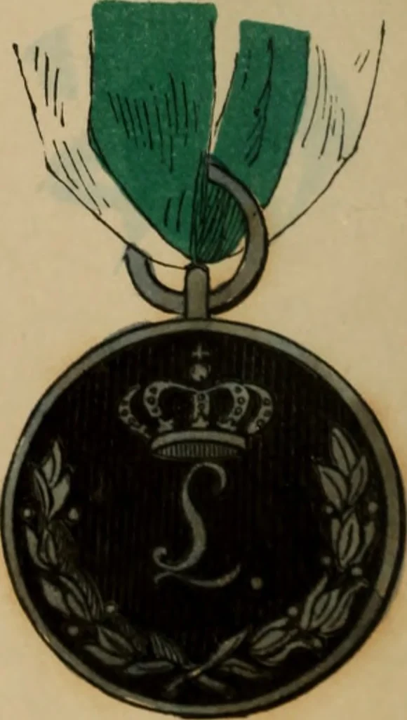 An illustration from The book of orders of knighthood and decorations of honour of all nations ..., 1858, leaf 19