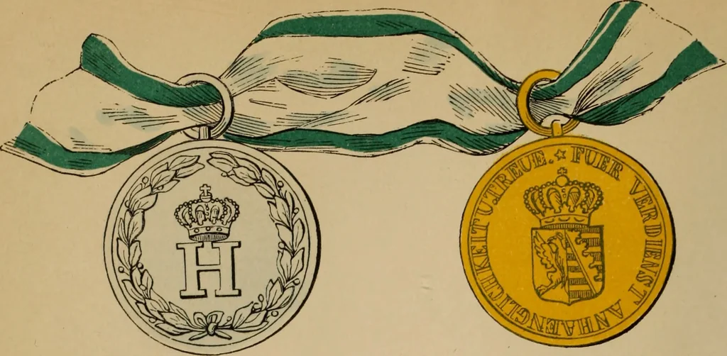 An illustration from The book of orders of knighthood and decorations of honour of all nations ..., 1858, leaf 19