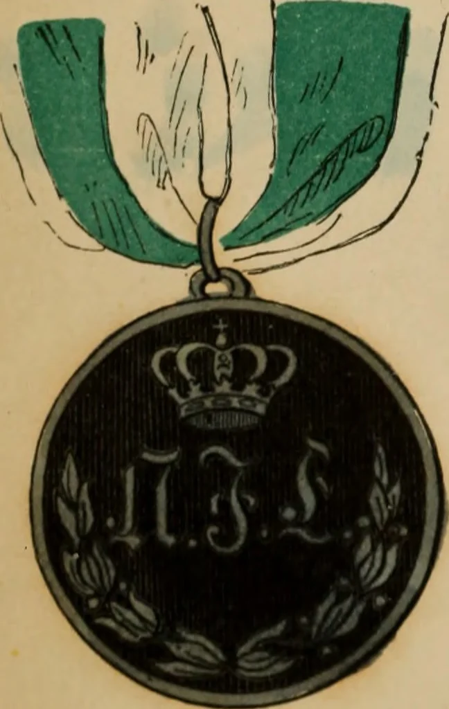 An illustration from The book of orders of knighthood and decorations of honour of all nations ..., 1858, leaf 19