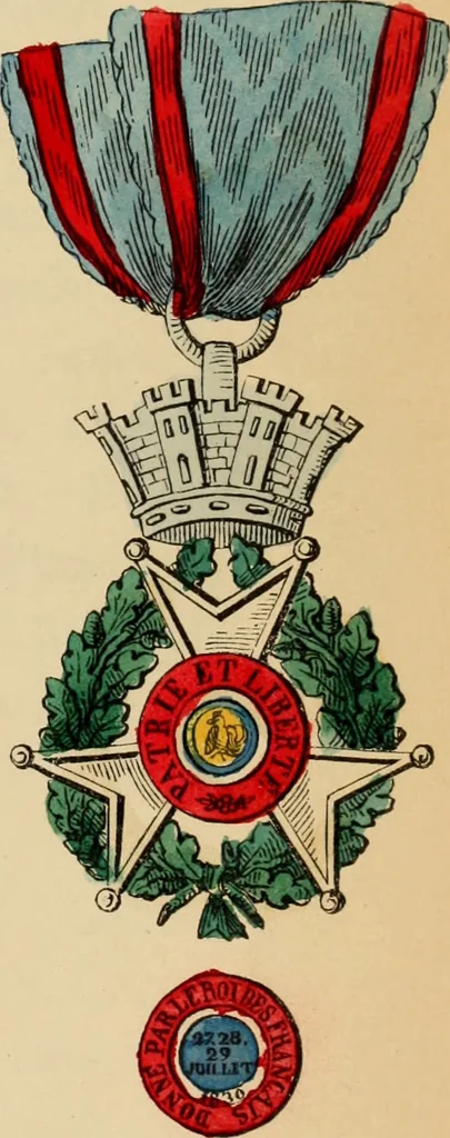 An illustration from The book of orders of knighthood and decorations of honour of all nations ..., 1858, leaf 196