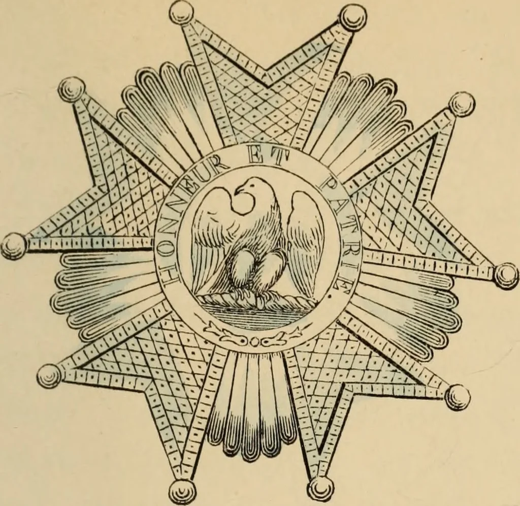 An illustration from The book of orders of knighthood and decorations of honour of all nations ..., 1858, leaf 204