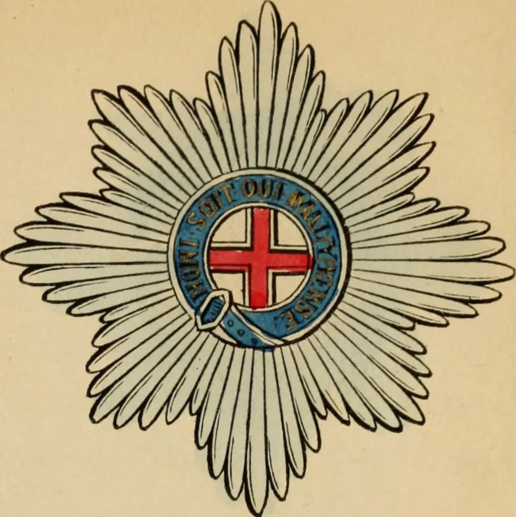 An illustration from The book of orders of knighthood and decorations of honour of all nations ..., 1858, leaf 212