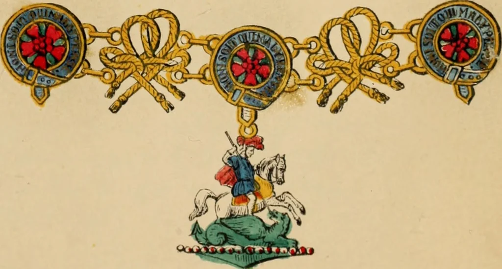 An illustration from The book of orders of knighthood and decorations of honour of all nations ..., 1858, leaf 212