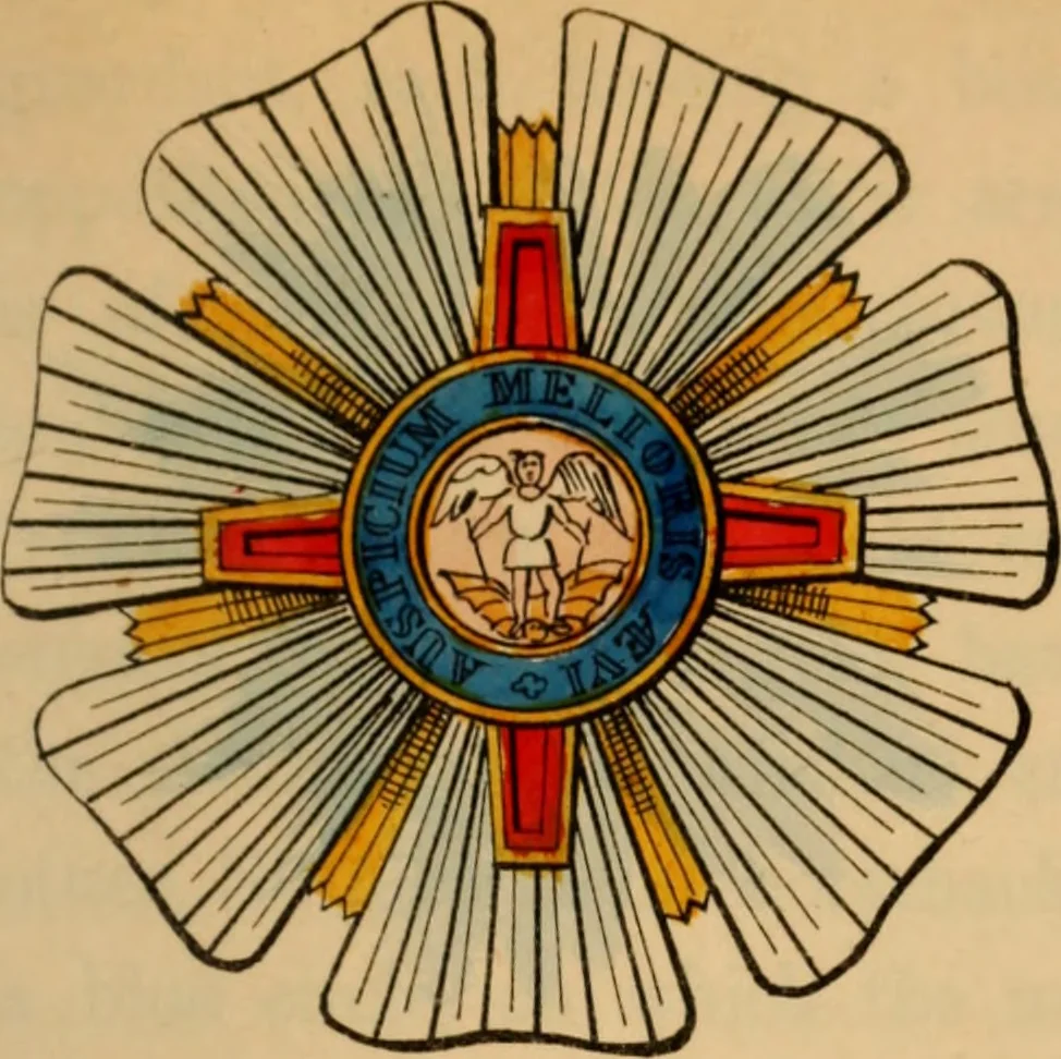 An illustration from The book of orders of knighthood and decorations of honour of all nations ..., 1858, leaf 234