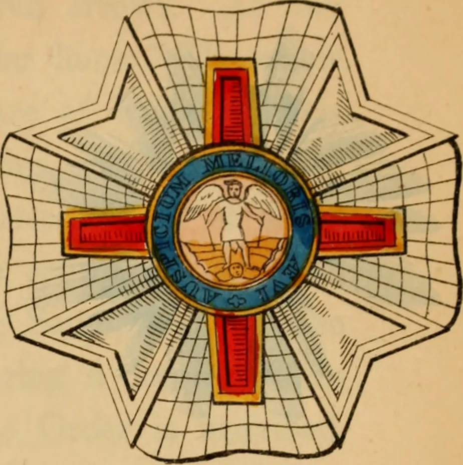 An illustration from The book of orders of knighthood and decorations of honour of all nations ..., 1858, leaf 234
