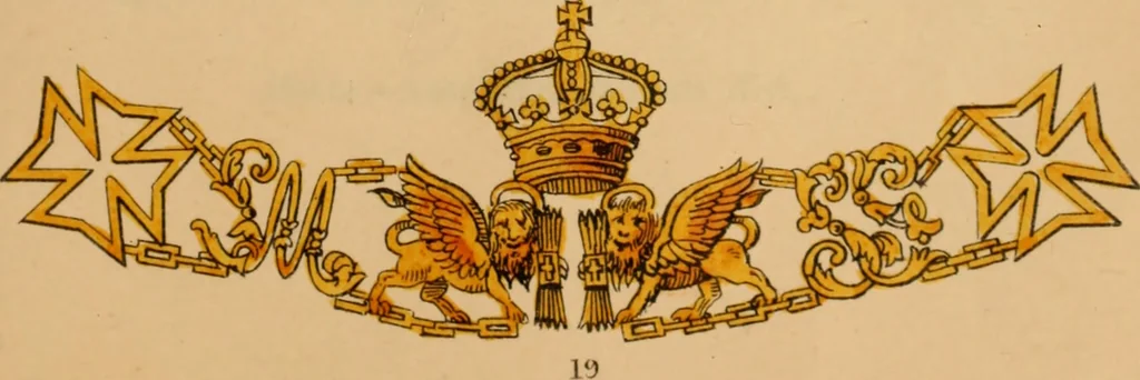 An illustration from The book of orders of knighthood and decorations of honour of all nations ..., 1858, leaf 234
