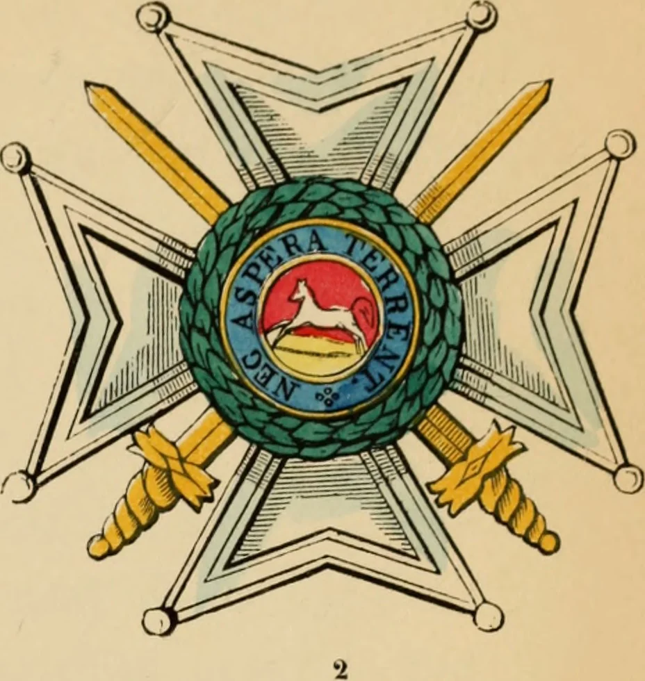 An illustration from The book of orders of knighthood and decorations of honour of all nations ..., 1858, leaf 270