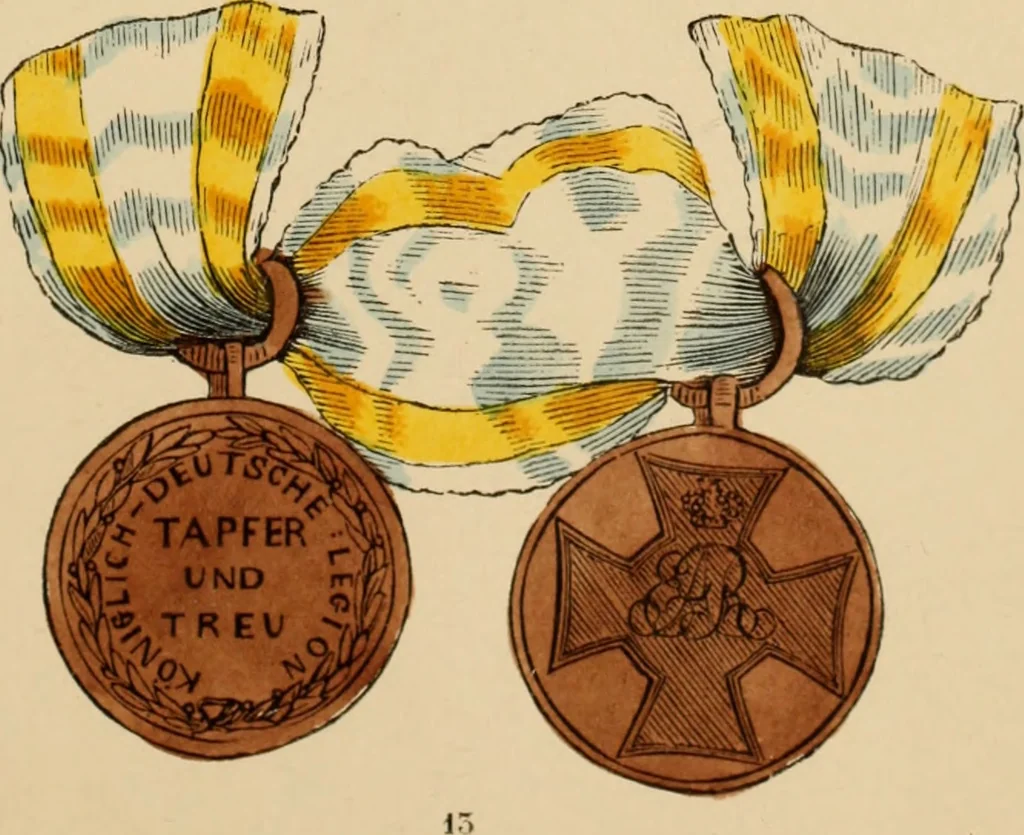 An illustration from The book of orders of knighthood and decorations of honour of all nations ..., 1858, leaf 282