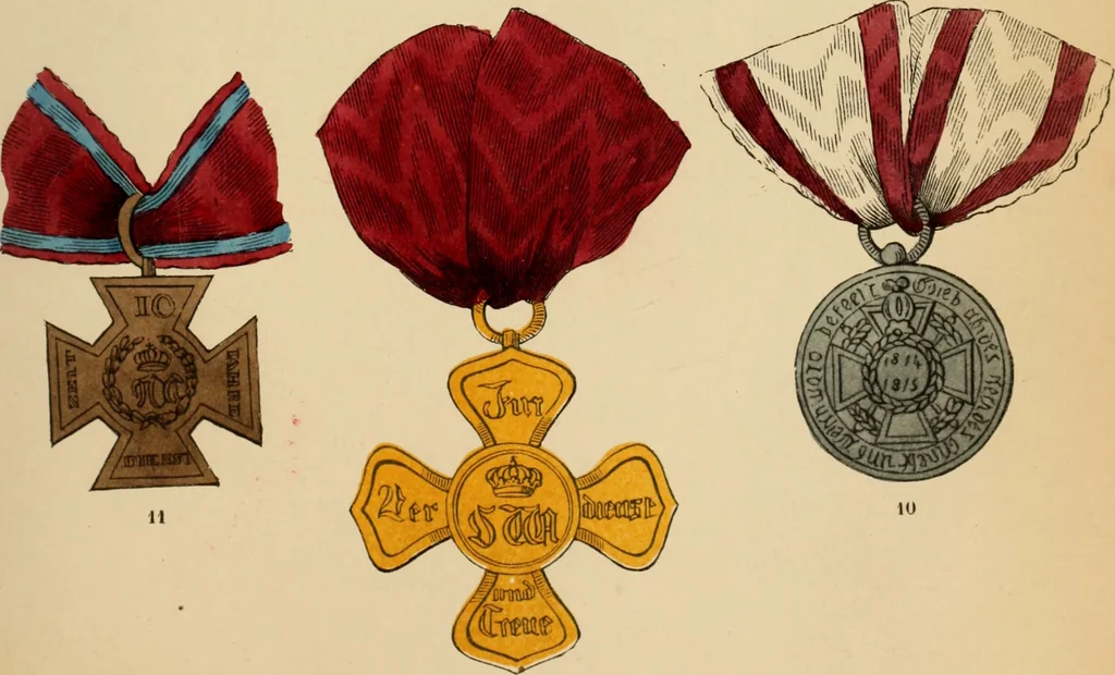 An illustration from The book of orders of knighthood and decorations of honour of all nations ..., 1858, leaf 300