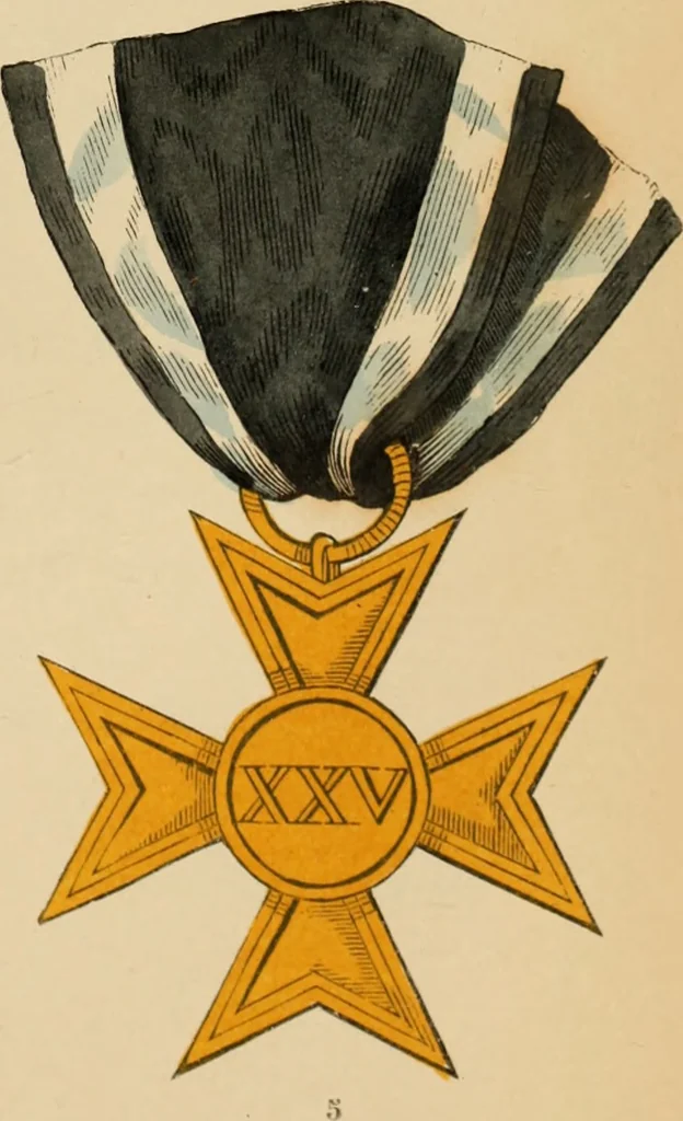 An illustration from The book of orders of knighthood and decorations of honour of all nations ..., 1858, leaf 318