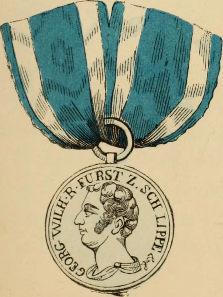 An illustration from The book of orders of knighthood and decorations of honour of all nations ..., 1858, leaf 344