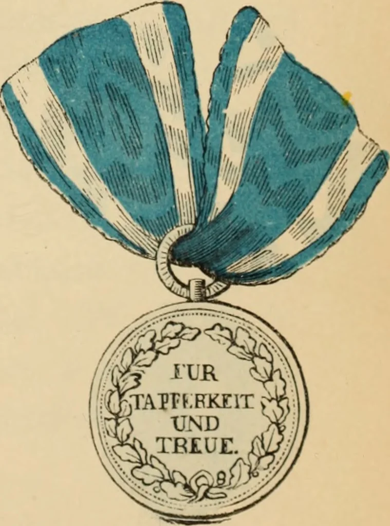 An illustration from The book of orders of knighthood and decorations of honour of all nations ..., 1858, leaf 344