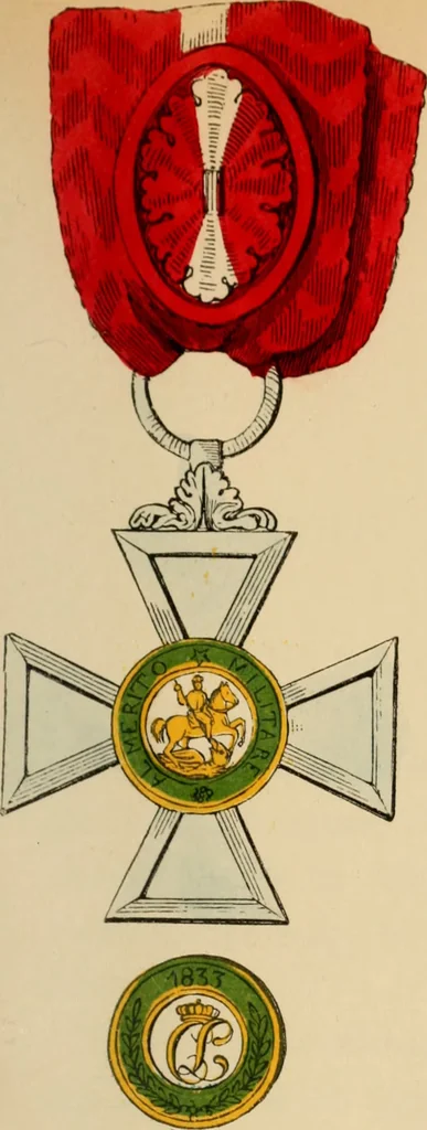 An illustration from The book of orders of knighthood and decorations of honour of all nations ..., 1858, leaf 348