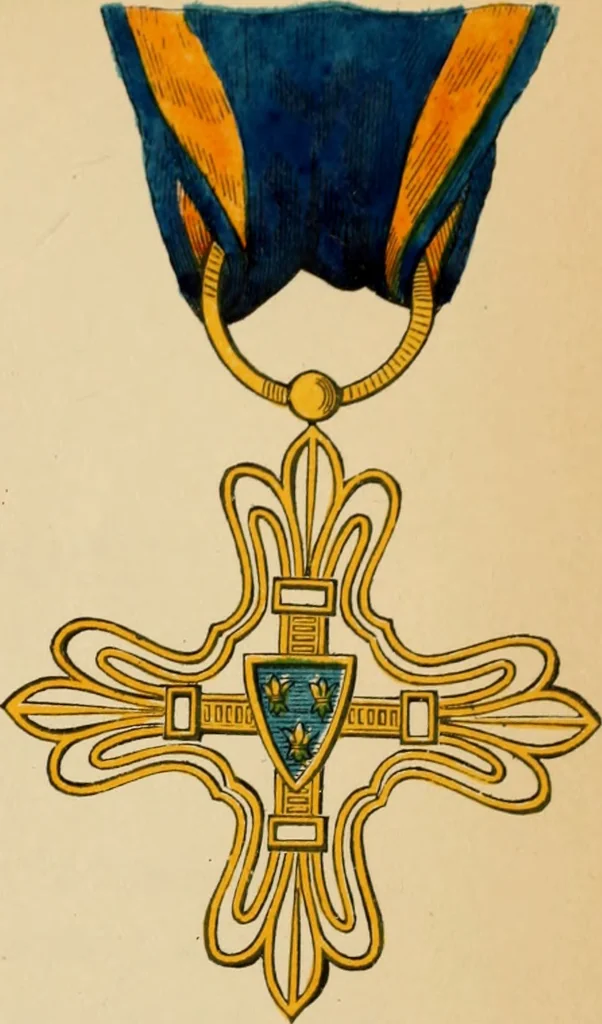 An illustration from The book of orders of knighthood and decorations of honour of all nations ..., 1858, leaf 348