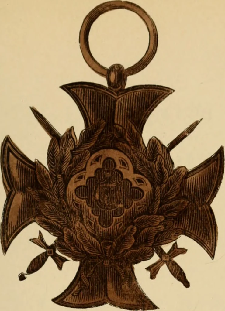 An illustration from The book of orders of knighthood and decorations of honour of all nations ..., 1858, leaf 354
