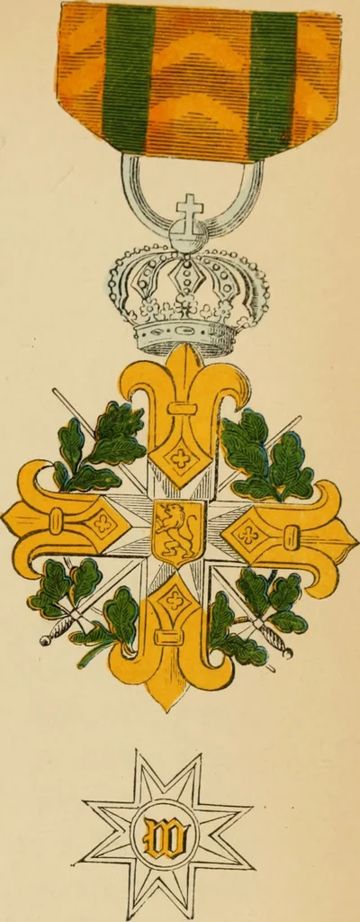 An illustration from The book of orders of knighthood and decorations of honour of all nations ..., 1858, leaf 354