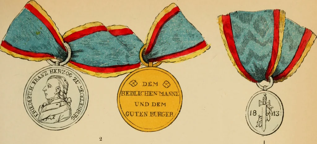 An illustration from The book of orders of knighthood and decorations of honour of all nations ..., 1858, leaf 360