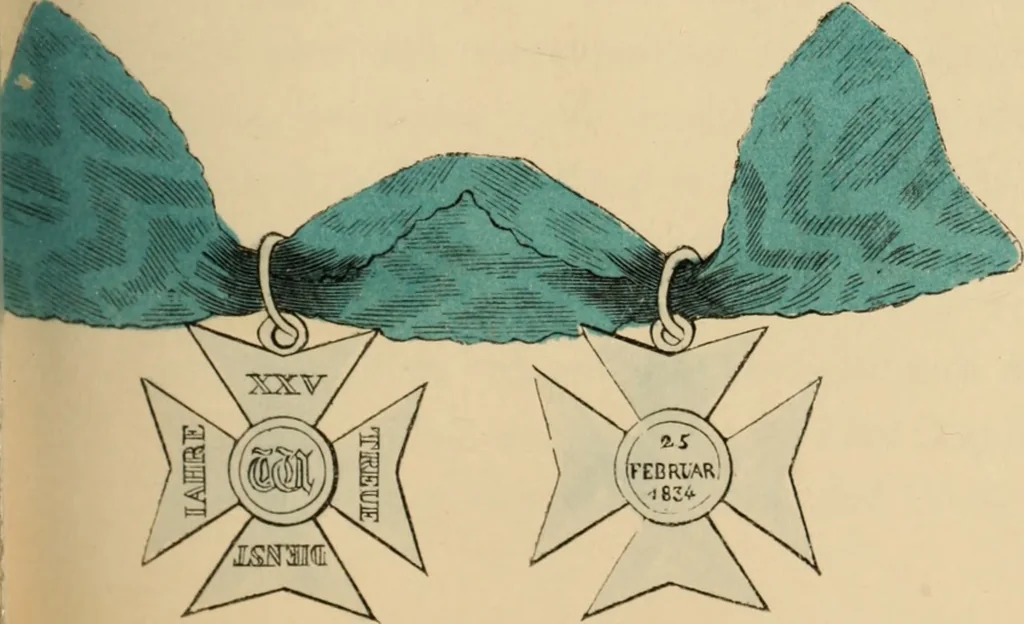 An illustration from The book of orders of knighthood and decorations of honour of all nations ..., 1858, leaf 370