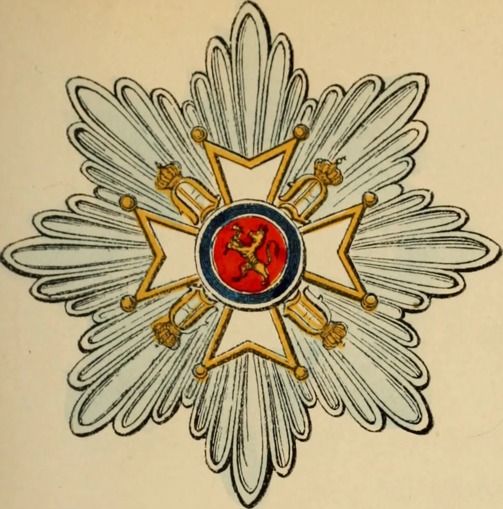 An illustration from The book of orders of knighthood and decorations of honour of all nations ..., 1858, leaf 376