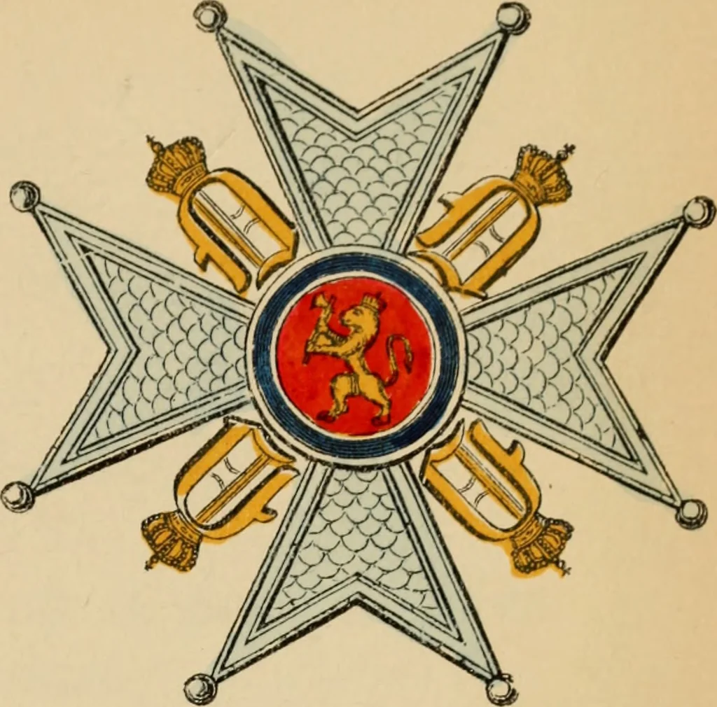 An illustration from The book of orders of knighthood and decorations of honour of all nations ..., 1858, leaf 376