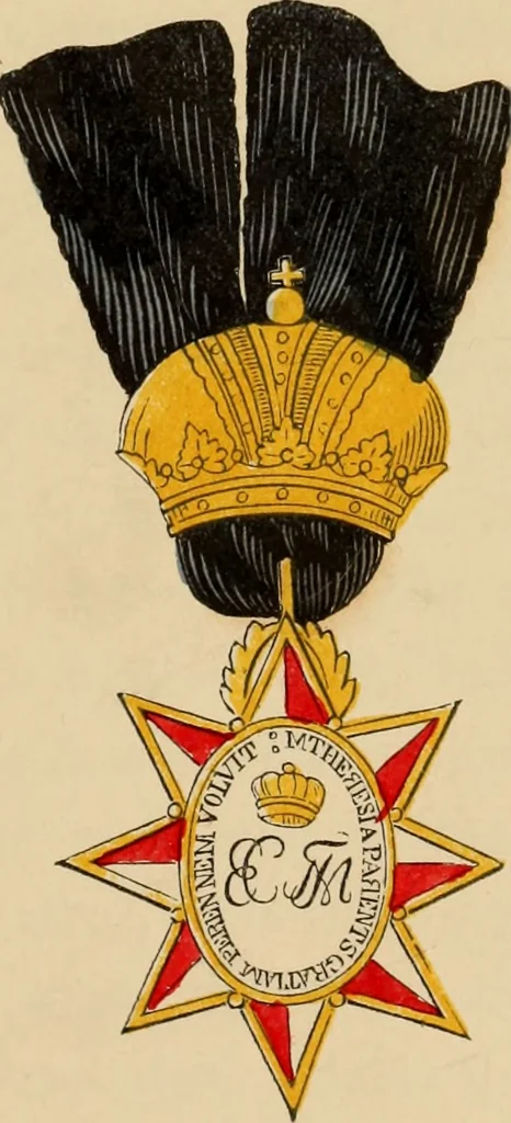 An illustration from The book of orders of knighthood and decorations of honour of all nations ..., 1858, leaf 38