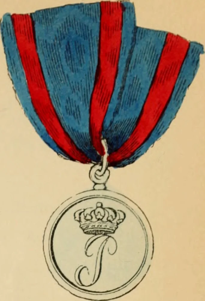 An illustration from The book of orders of knighthood and decorations of honour of all nations ..., 1858, leaf 382