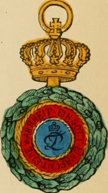 An illustration from The book of orders of knighthood and decorations of honour of all nations ..., 1858, leaf 382