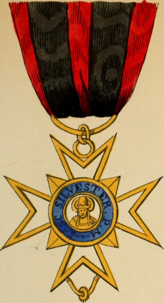 An illustration from The book of orders of knighthood and decorations of honour of all nations ..., 1858, leaf 400