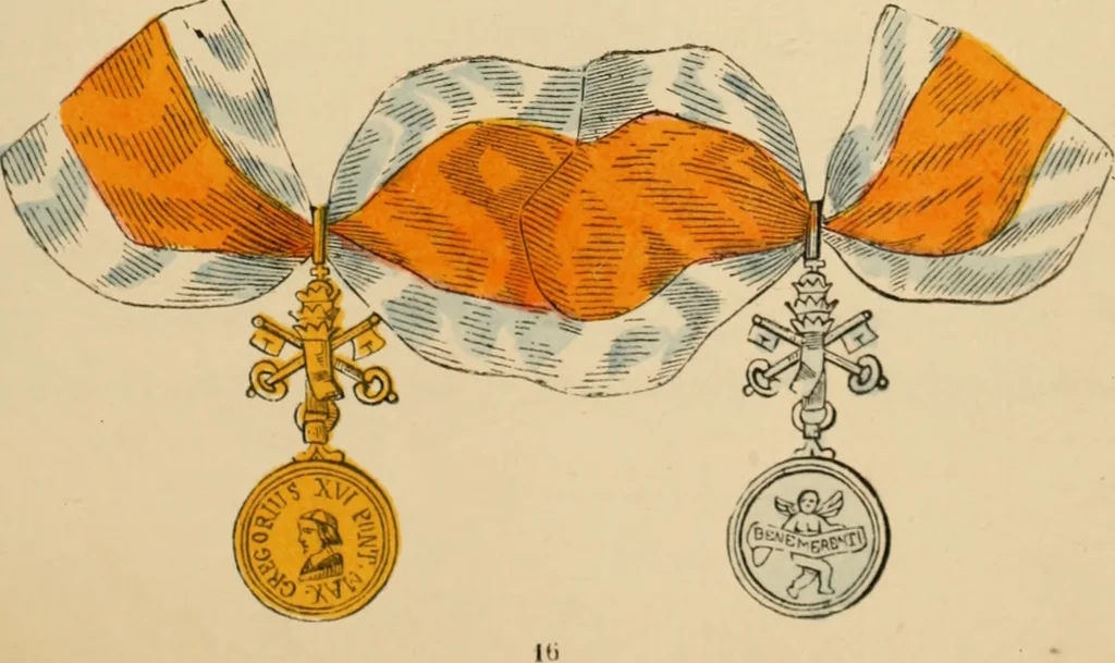 An illustration from The book of orders of knighthood and decorations of honour of all nations ..., 1858, leaf 400