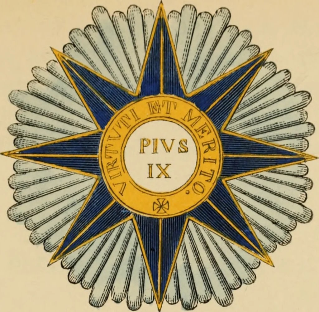 An illustration from The book of orders of knighthood and decorations of honour of all nations ..., 1858, leaf 406