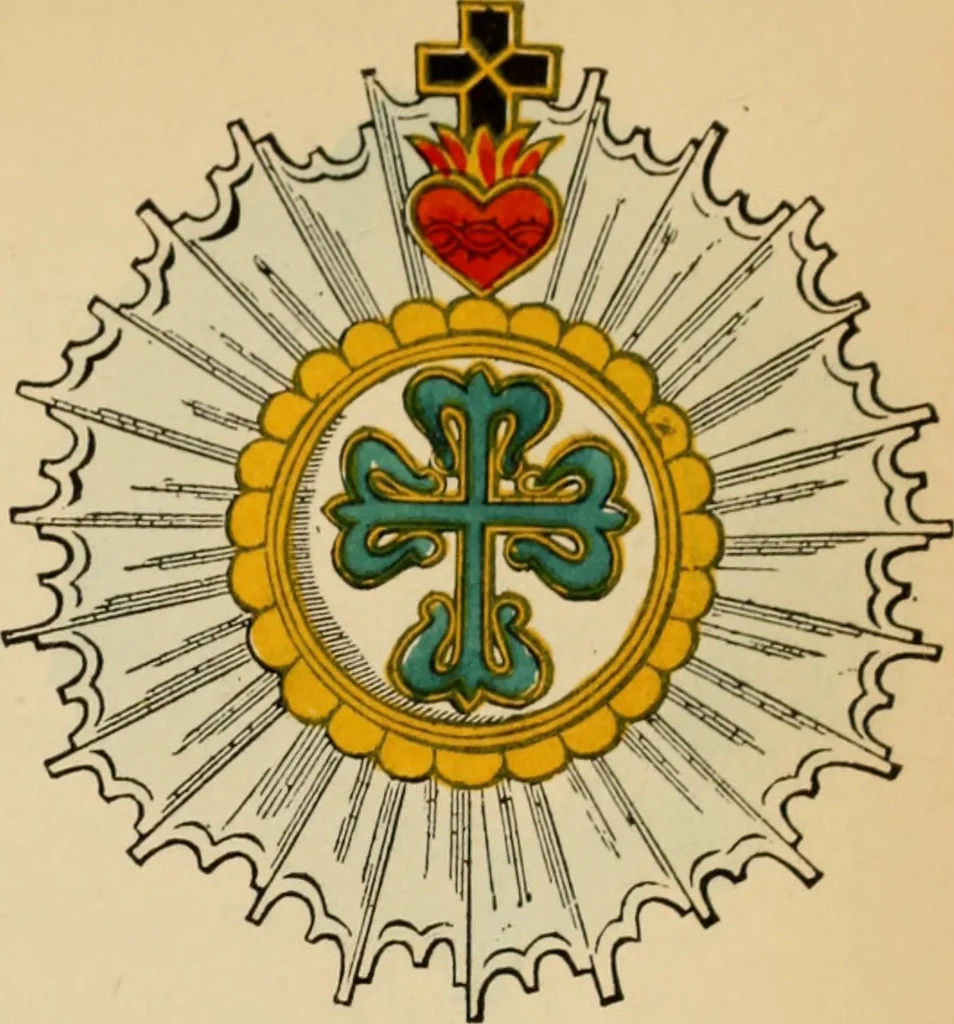 An illustration from The book of orders of knighthood and decorations of honour of all nations ..., 1858, leaf 428