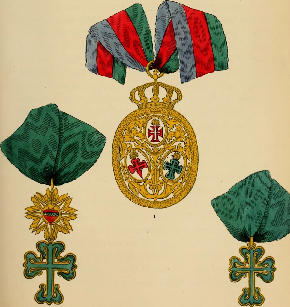 An illustration from The book of orders of knighthood and decorations of honour of all nations ..., 1858, leaf 428
