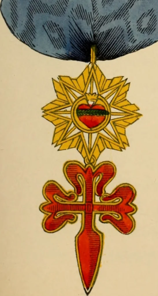 An illustration from The book of orders of knighthood and decorations of honour of all nations ..., 1858, leaf 434