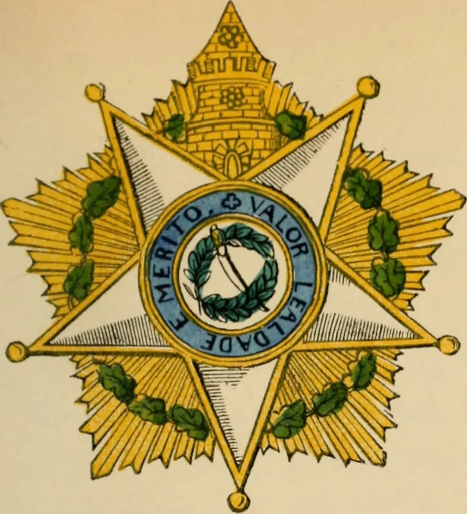 An illustration from The book of orders of knighthood and decorations of honour of all nations ..., 1858, leaf 442