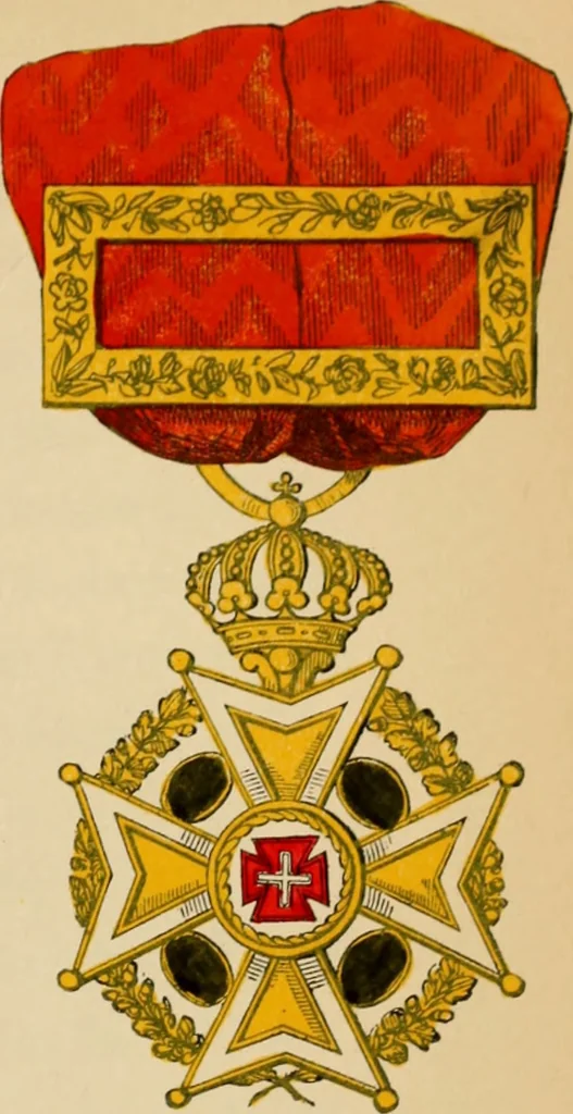 An illustration from The book of orders of knighthood and decorations of honour of all nations ..., 1858, leaf 442