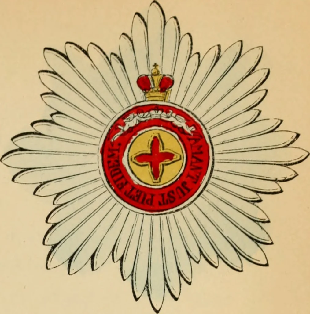 An illustration from The book of orders of knighthood and decorations of honour of all nations ..., 1858, leaf 510