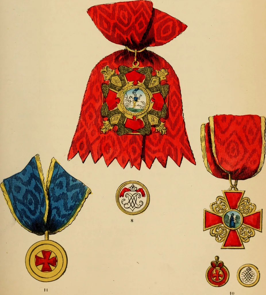 An illustration from The book of orders of knighthood and decorations of honour of all nations ..., 1858, leaf 510