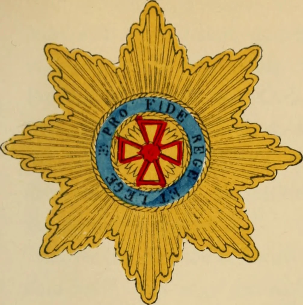 An illustration from The book of orders of knighthood and decorations of honour of all nations ..., 1858, leaf 526