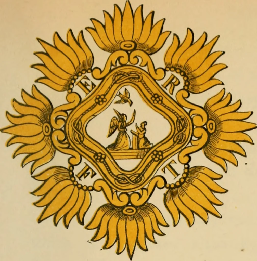 An illustration from The book of orders of knighthood and decorations of honour of all nations ..., 1858, leaf 552