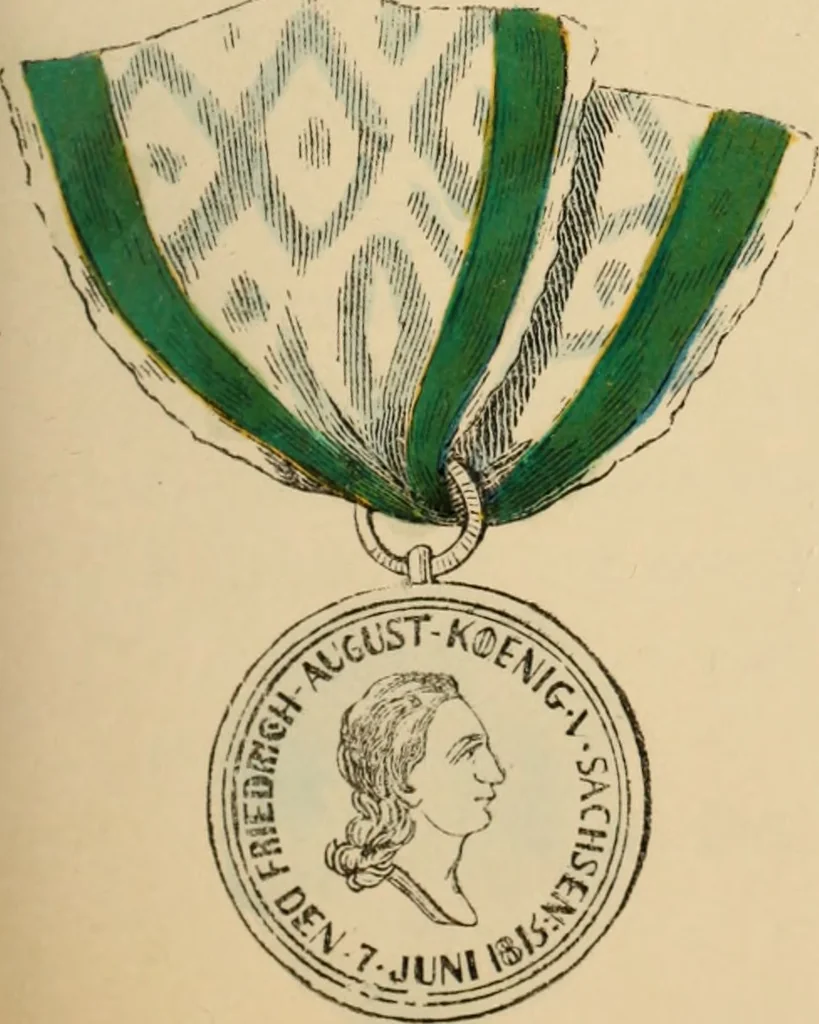 An illustration from The book of orders of knighthood and decorations of honour of all nations ..., 1858, leaf 582
