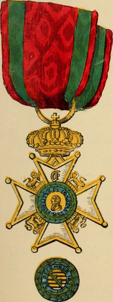 An illustration from The book of orders of knighthood and decorations of honour of all nations ..., 1858, leaf 590