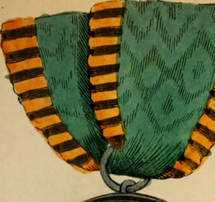 An illustration from The book of orders of knighthood and decorations of honour of all nations ..., 1858, leaf 598