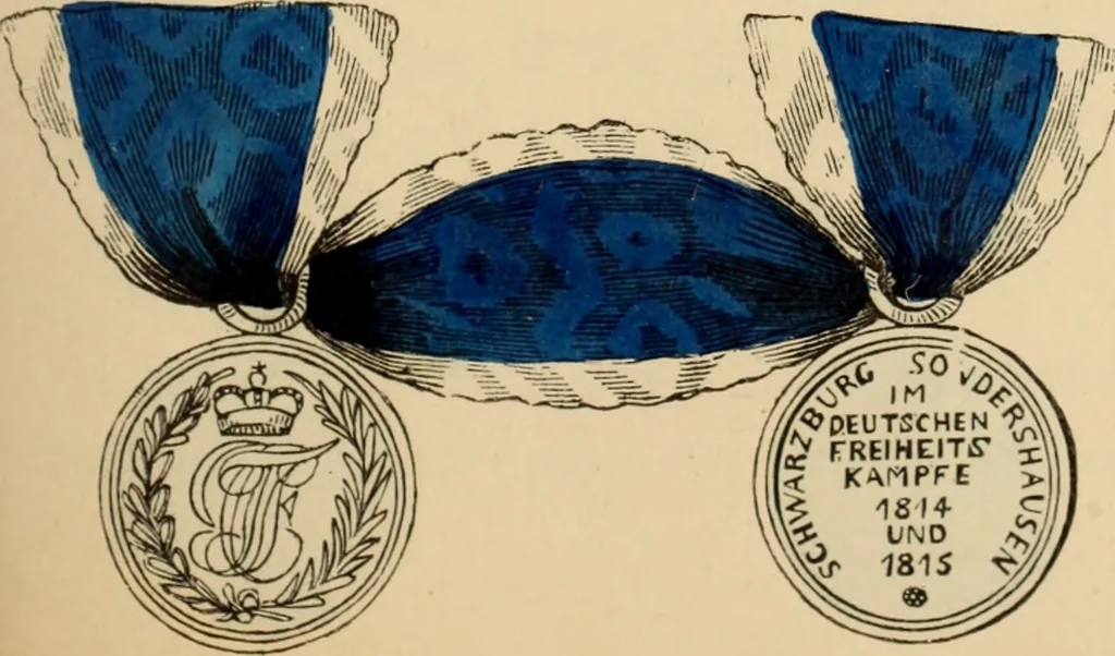 An illustration from The book of orders of knighthood and decorations of honour of all nations ..., 1858, leaf 616