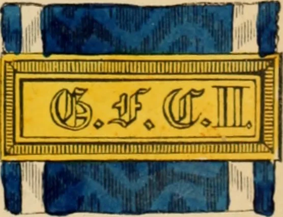 An illustration from The book of orders of knighthood and decorations of honour of all nations ..., 1858, leaf 616