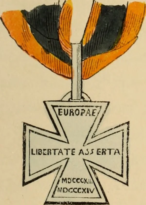 An illustration from The book of orders of knighthood and decorations of honour of all nations ..., 1858, leaf 62