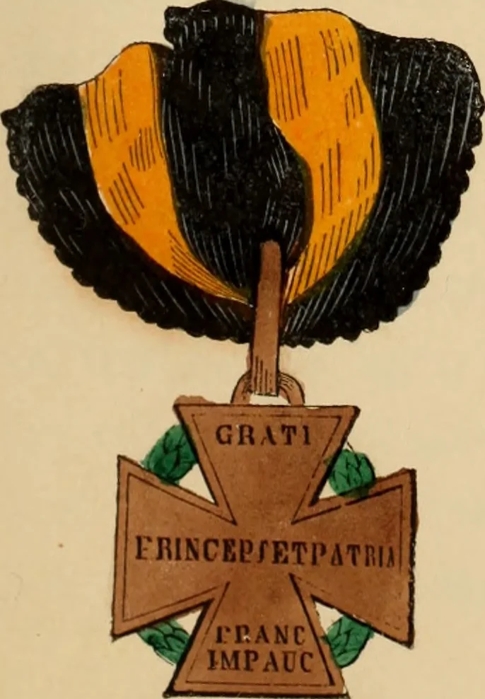 An illustration from The book of orders of knighthood and decorations of honour of all nations ..., 1858, leaf 62